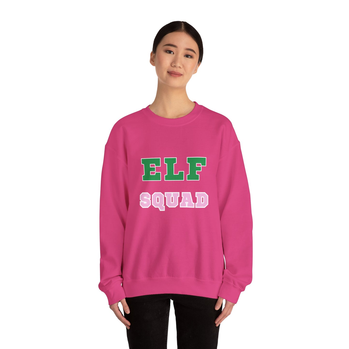 ELF SQUAD Unisex Heavy Blend™ Crewneck Sweatshirt - Festive Holiday Apparel