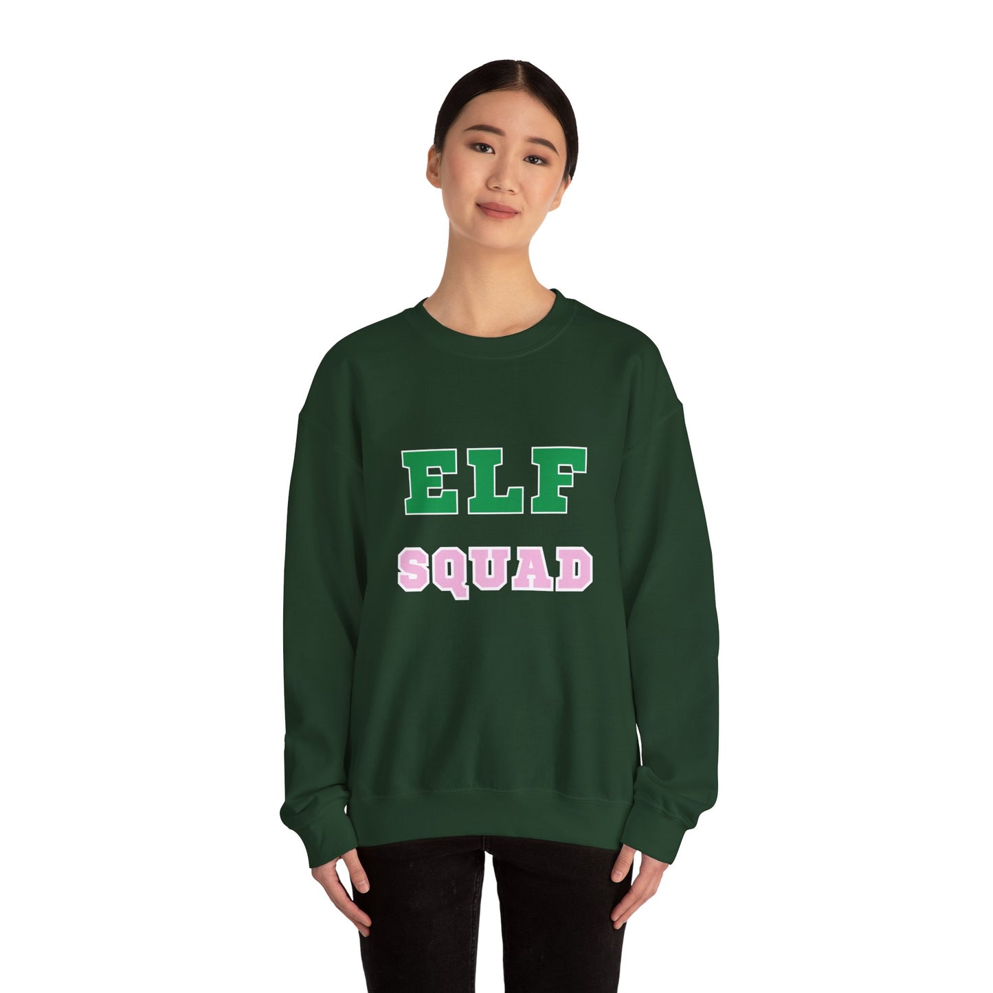 ELF SQUAD Unisex Heavy Blend™ Crewneck Sweatshirt - Festive Holiday Apparel