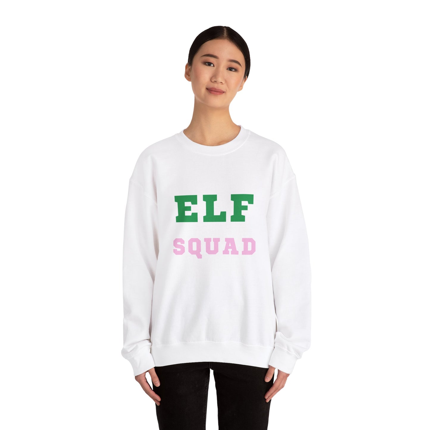 ELF SQUAD Unisex Heavy Blend™ Crewneck Sweatshirt - Festive Holiday Apparel