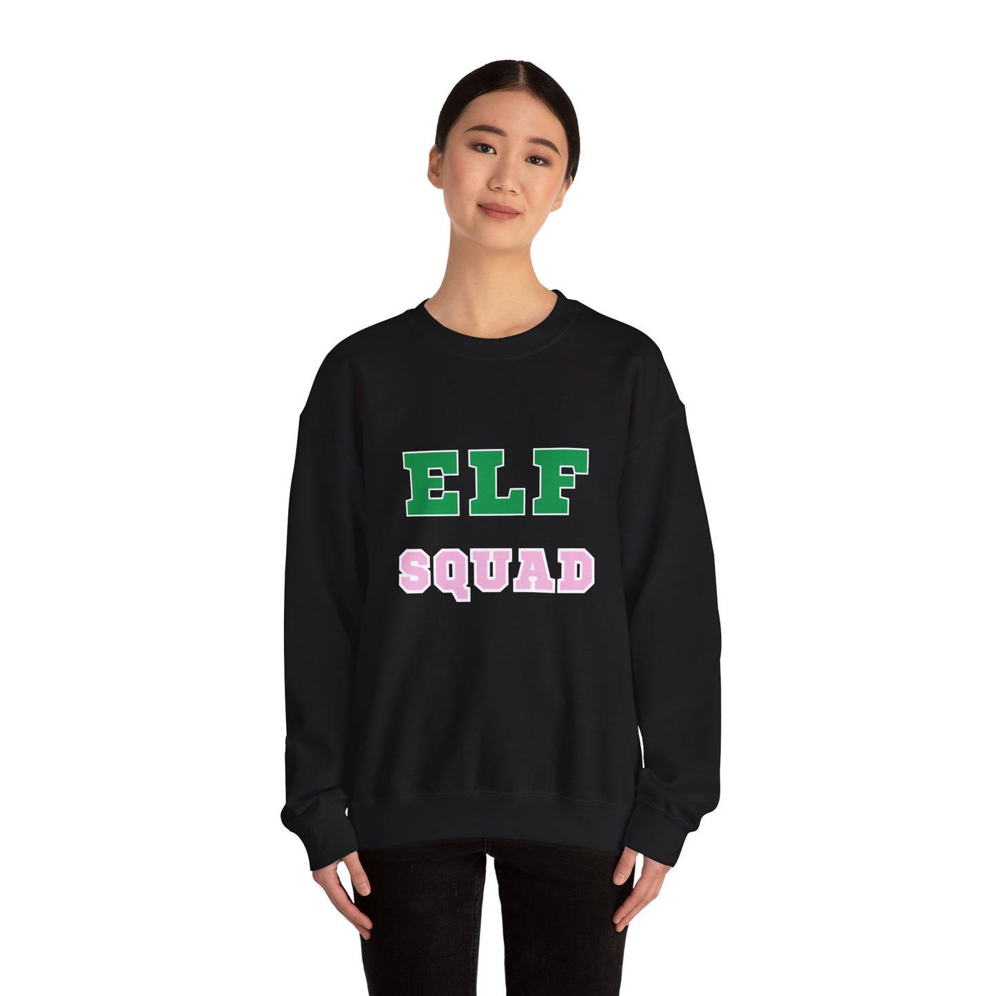 ELF SQUAD Unisex Heavy Blend™ Crewneck Sweatshirt - Festive Holiday Apparel