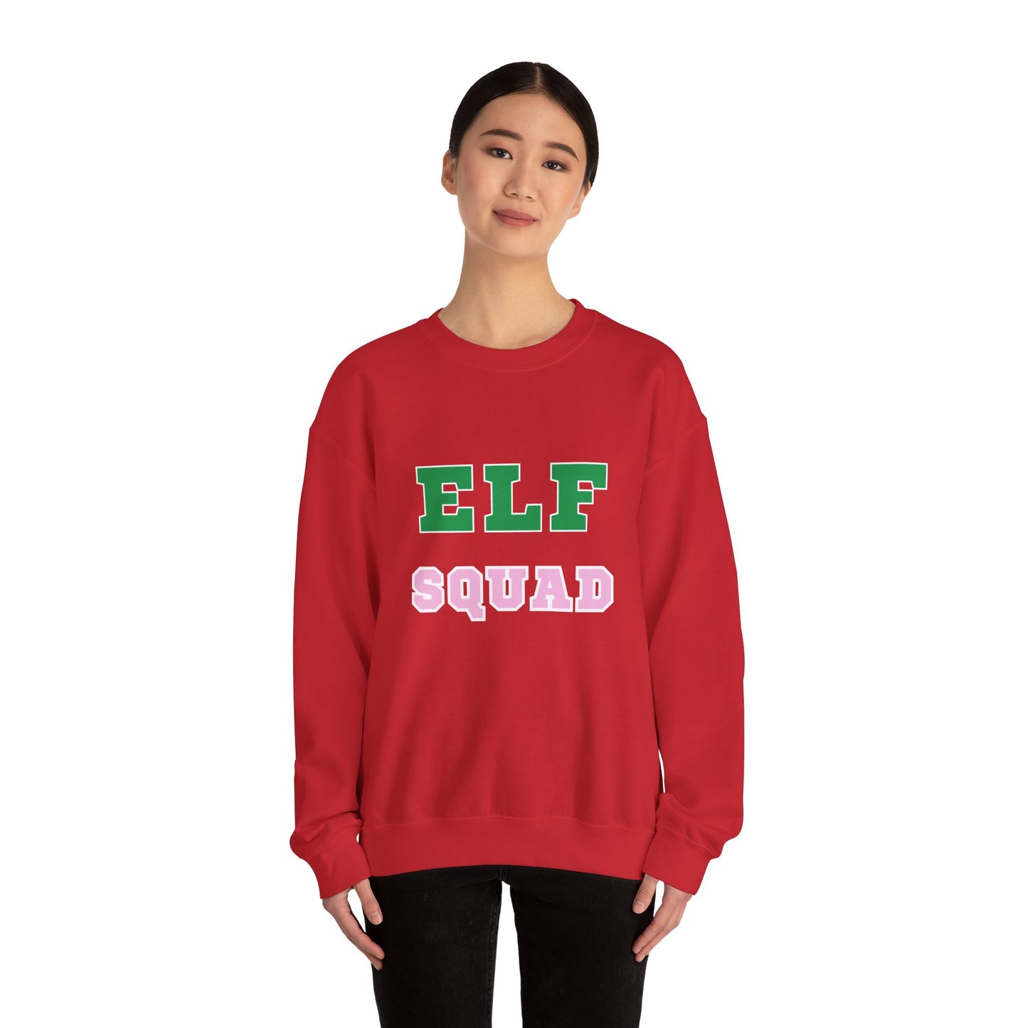 ELF SQUAD Unisex Heavy Blend™ Crewneck Sweatshirt - Festive Holiday Apparel