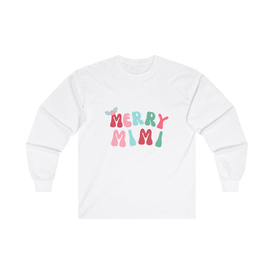 Merry Mimi Holiday Long Sleeve Tee for Festive Celebrations