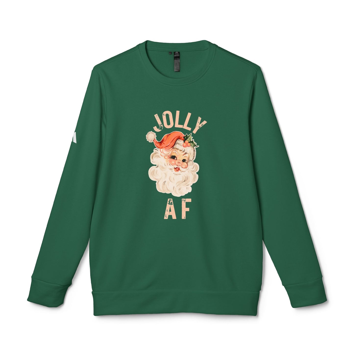 JOLLY AF Premium Adidas Christmas Sweatshirt | Festive, Fun Crewneck for Holiday Cheer