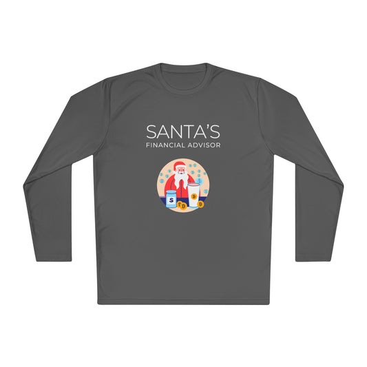 SANTA'S FINANCIAL ADVISOR (Crypto Graphic) | Festive Men's Holiday Long-Sleeve T-Shirt