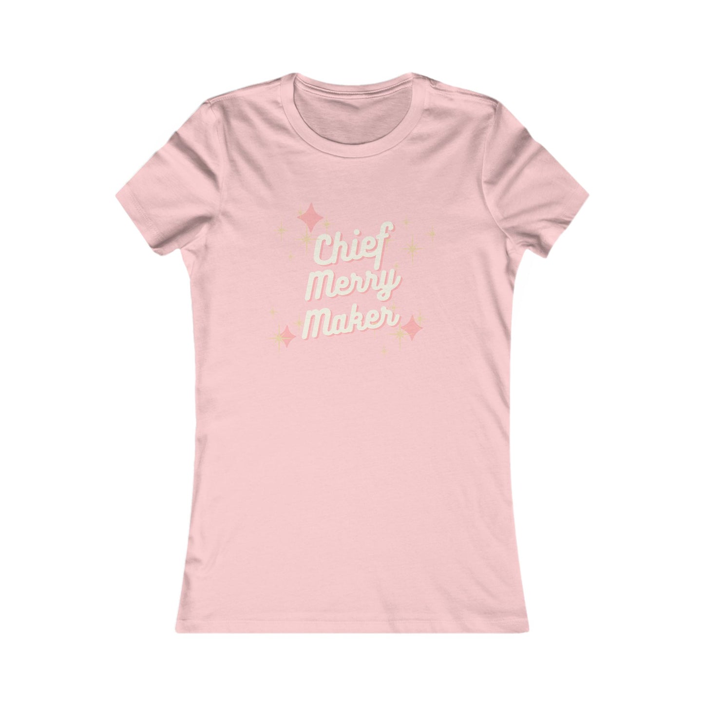 CHIEF MERRY MAKER Holiday Tee | Women's Festive Christmas T-Shirt with Sparkle Graphics