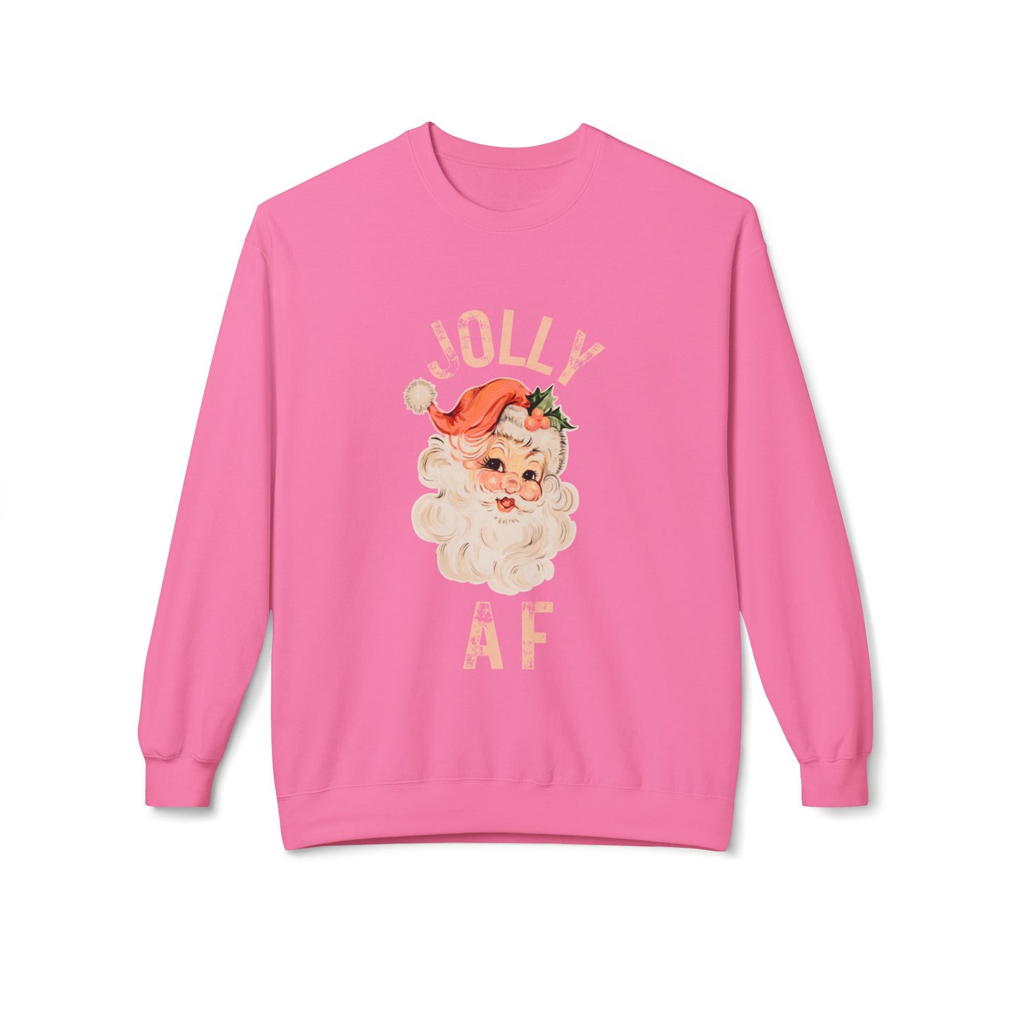 JOLLY AF Christmas Sweatshirt | Festive, Fun Crewneck for Holiday Cheer