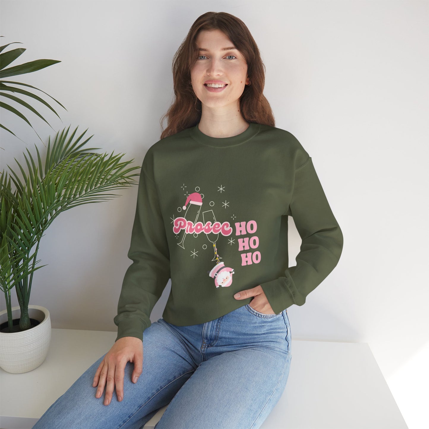 PROSECCO HO HO HO Sweatshirt | Festive Crewneck for Holiday Cheer