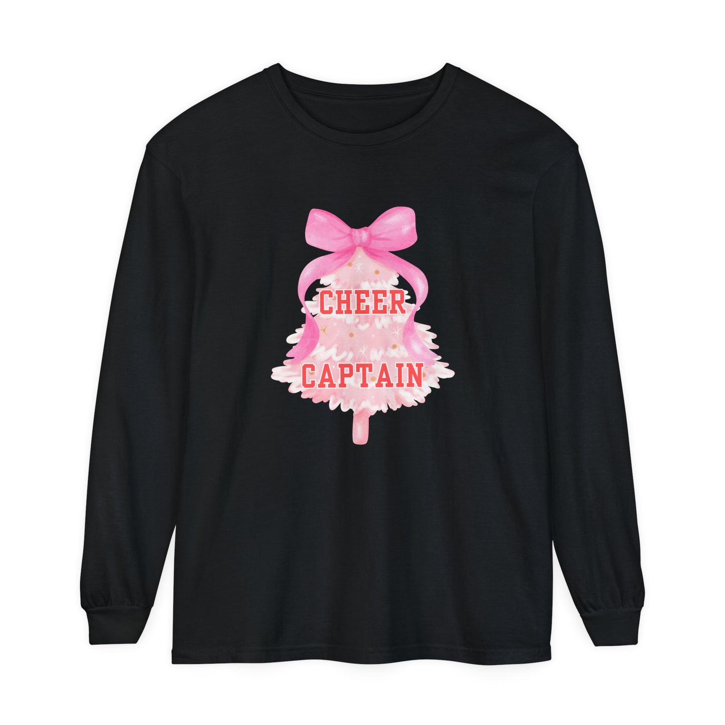 CHRISTMAS CHEER CAPTAIN Long Sleeve T-Shirt | Festive Holiday Shirt for Women