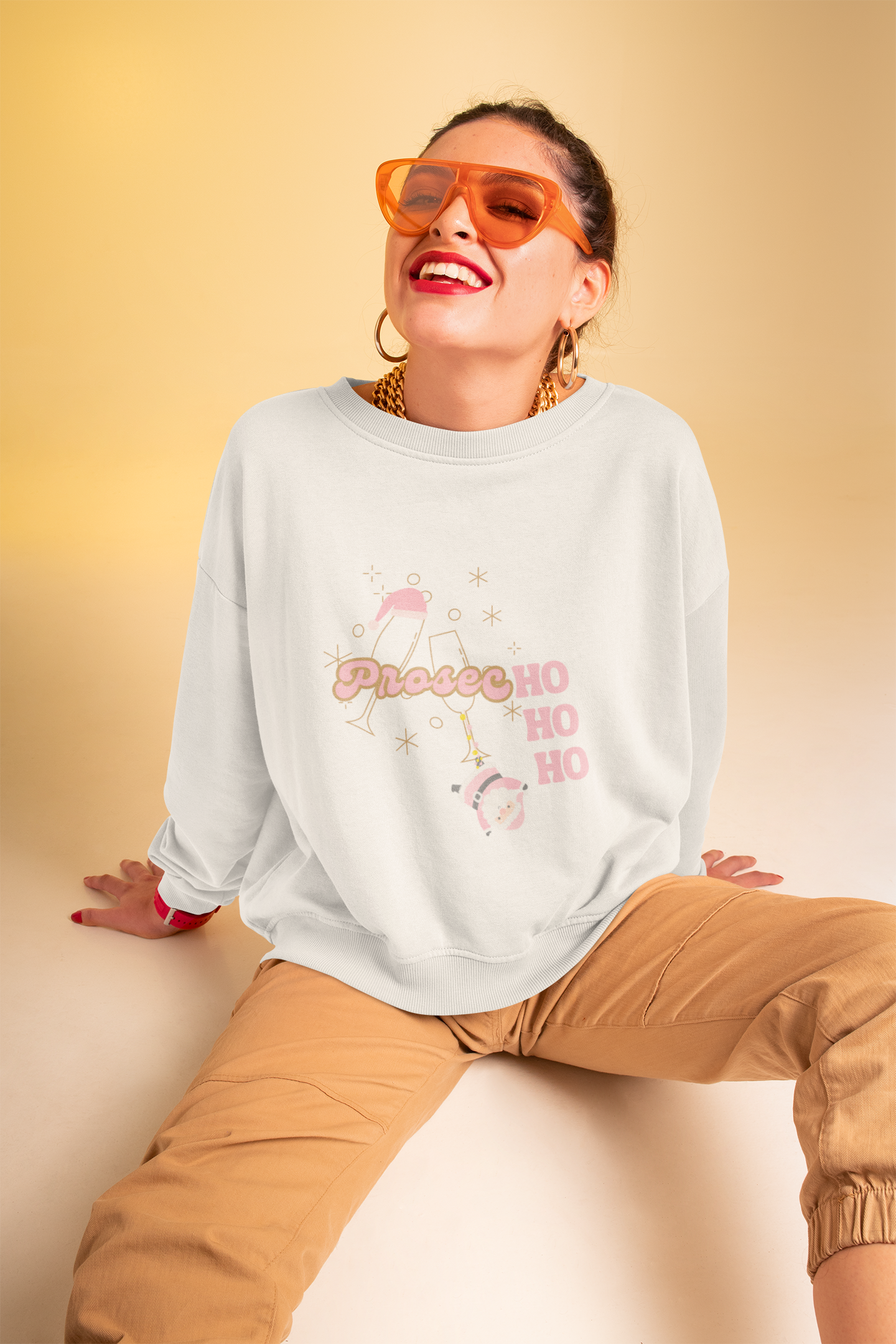 PROSECCO HO HO HO Sweatshirt | Festive Crewneck for Holiday Cheer