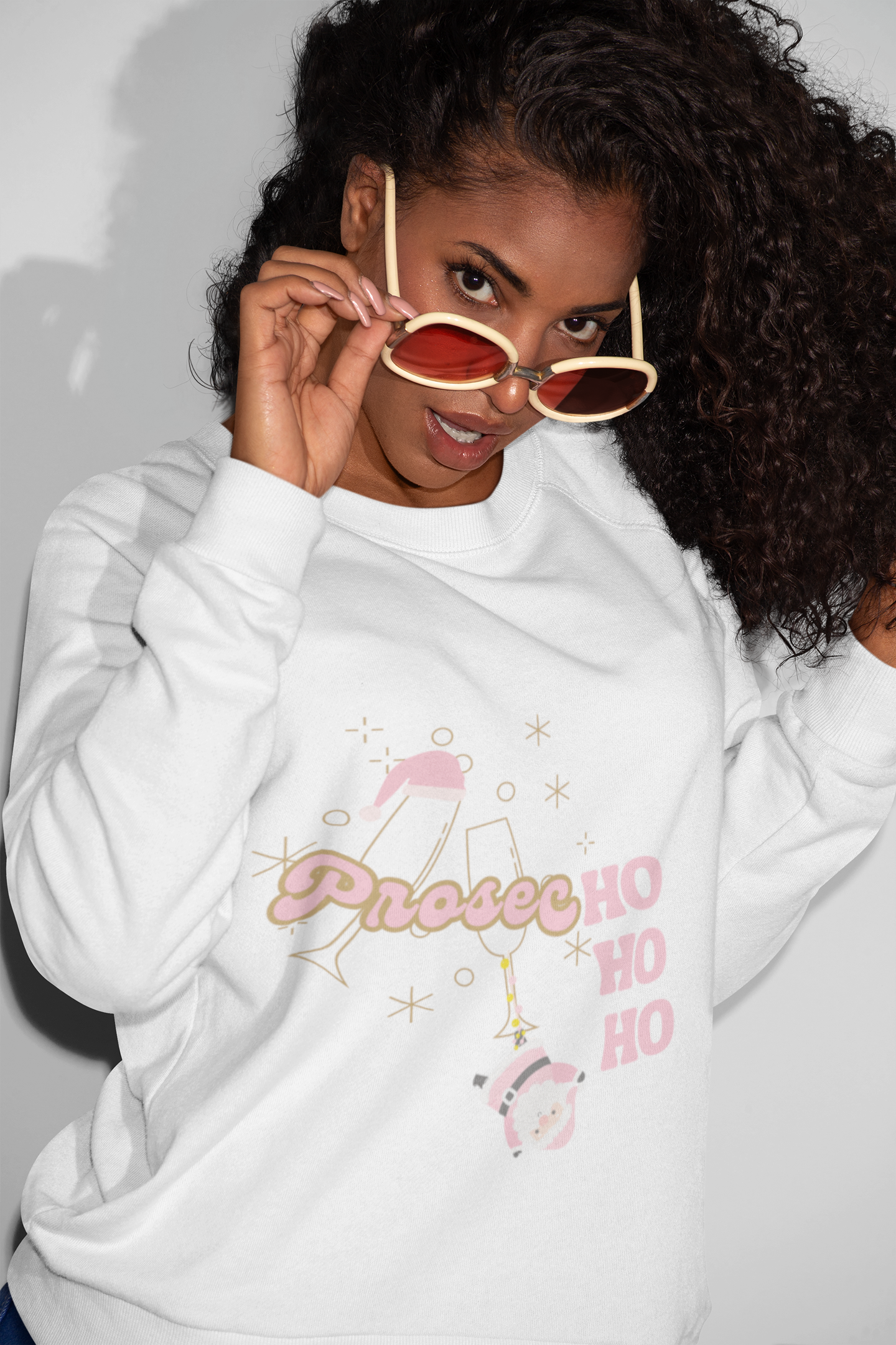 PROSECCO HO HO HO Sweatshirt | Festive Crewneck for Holiday Cheer