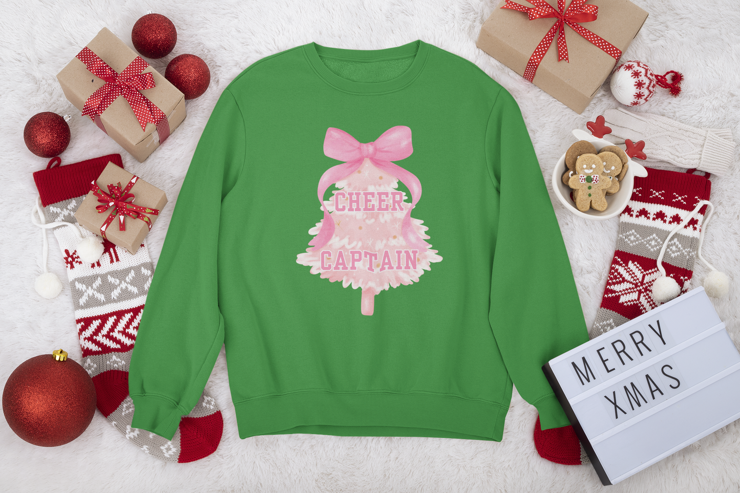 CHRISTMAS CHEER CAPTAIN Crewneck | Festive Holiday Sweatshirt for Women