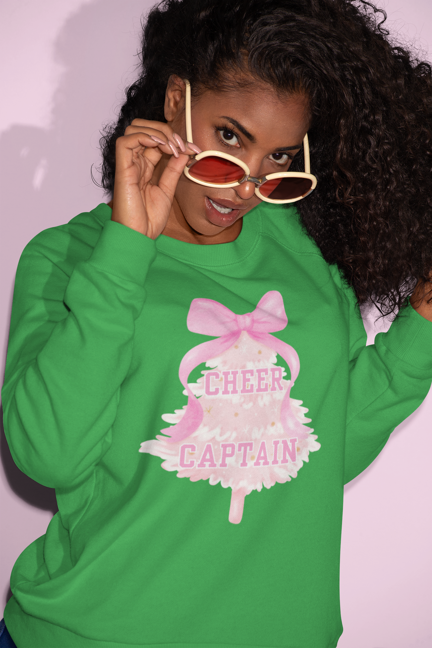 CHRISTMAS CHEER CAPTAIN Crewneck | Festive Holiday Sweatshirt for Women