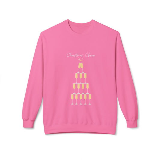 CHRISTMAS CHEER Champagne Tower Crewneck | Fun, Festive Holiday Sweatshirt