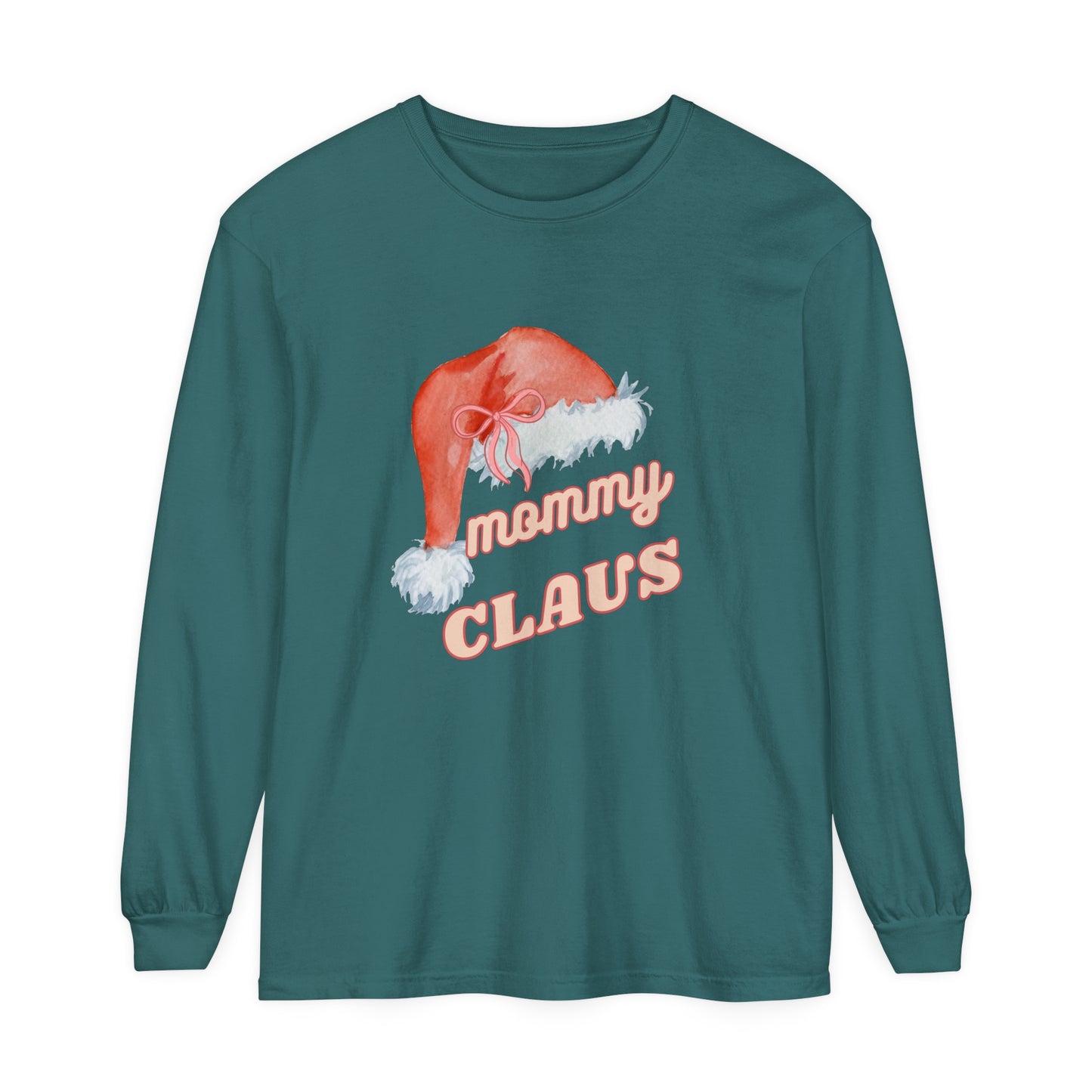 MOMMY CLAUS Long Sleeve T-Shirt - Perfect for Holiday Celebrations