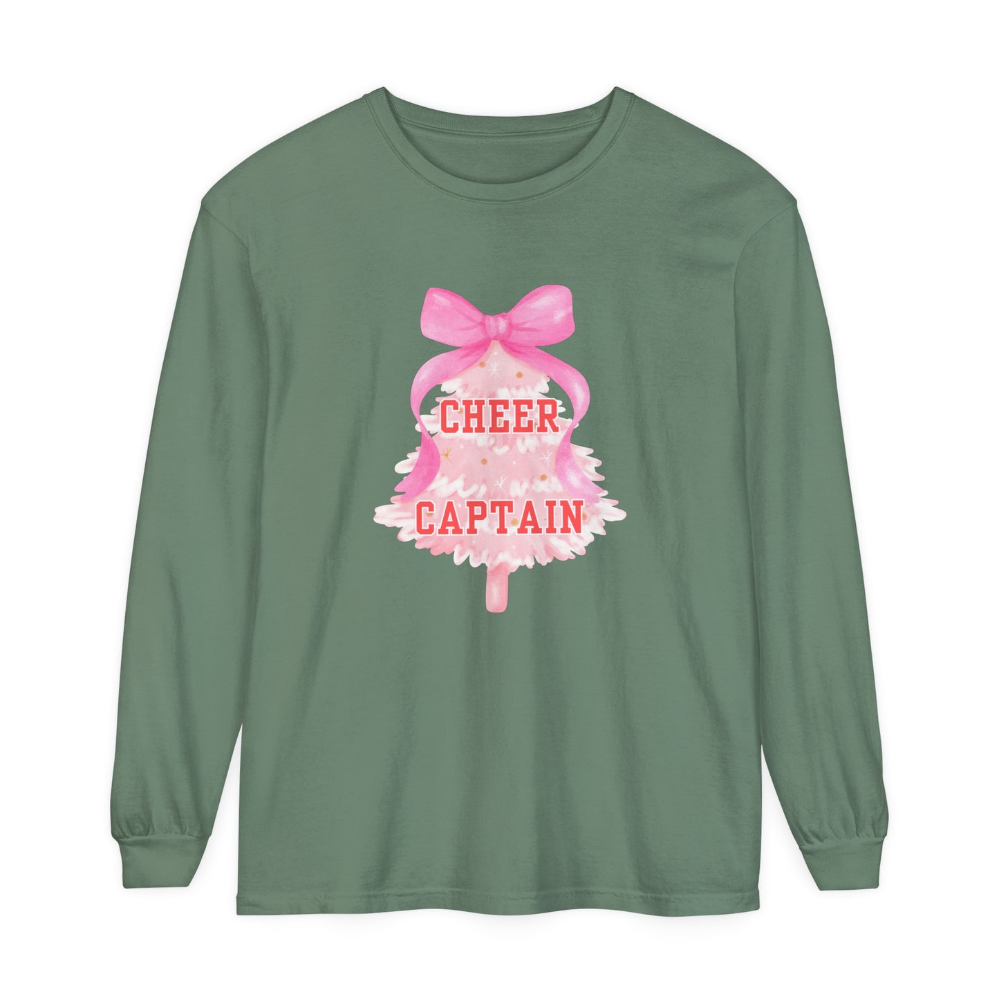 CHRISTMAS CHEER CAPTAIN Long Sleeve T-Shirt | Festive Holiday Shirt for Women