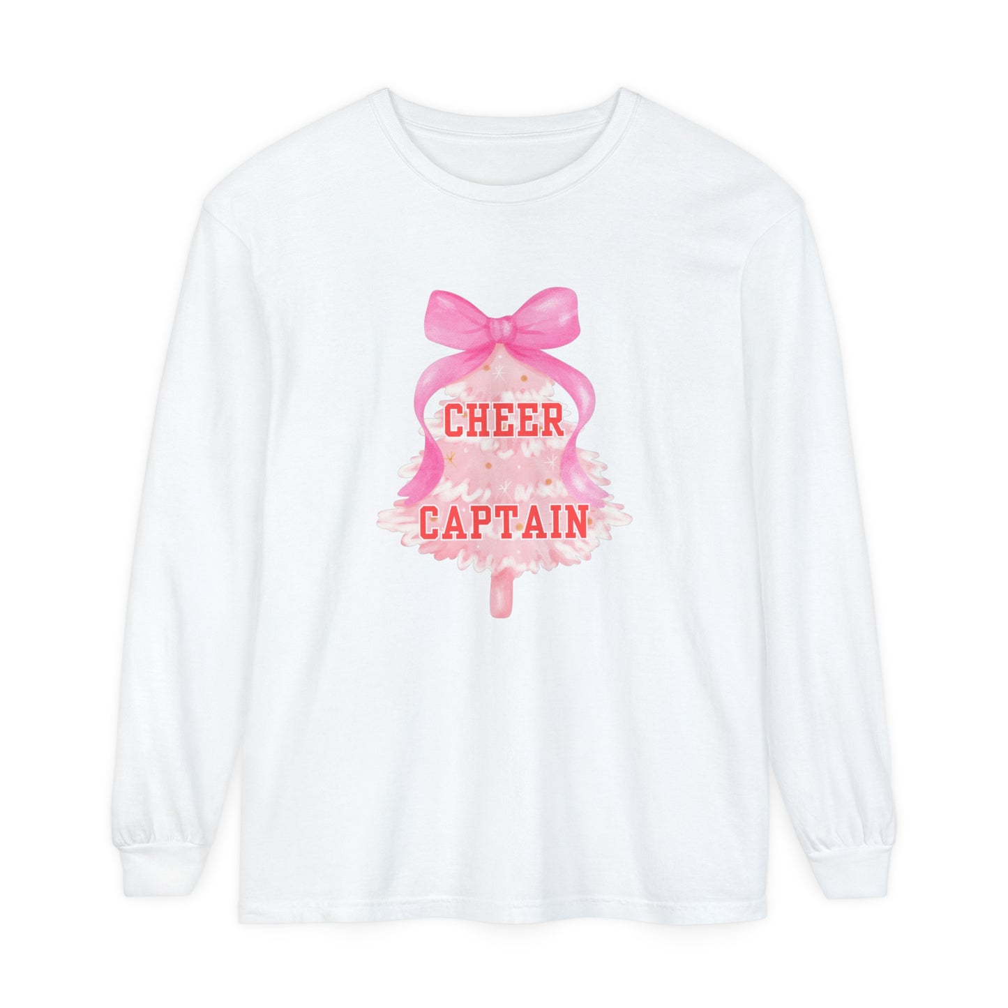 CHRISTMAS CHEER CAPTAIN Long Sleeve T-Shirt | Festive Holiday Shirt for Women