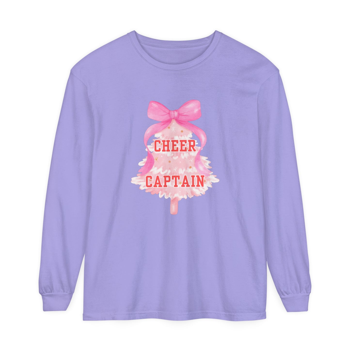 CHRISTMAS CHEER CAPTAIN Long Sleeve T-Shirt | Festive Holiday Shirt for Women