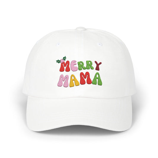 MERRY MAMA Embroidered Ball Cap | Festive Holiday Hat for Moms