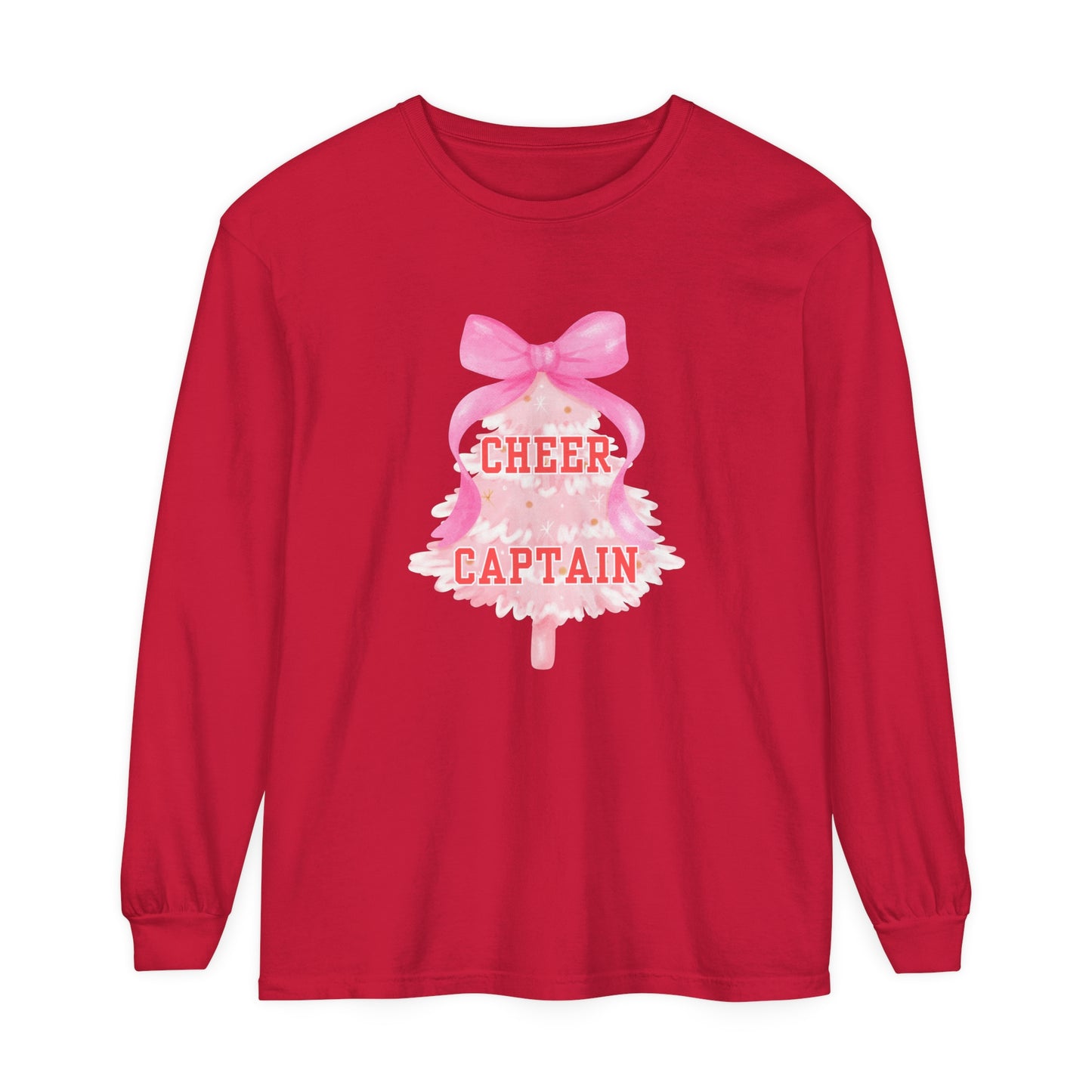 CHRISTMAS CHEER CAPTAIN Long Sleeve T-Shirt | Festive Holiday Shirt for Women